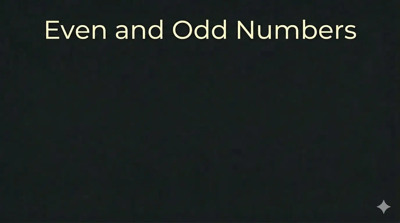 even and odd numbers